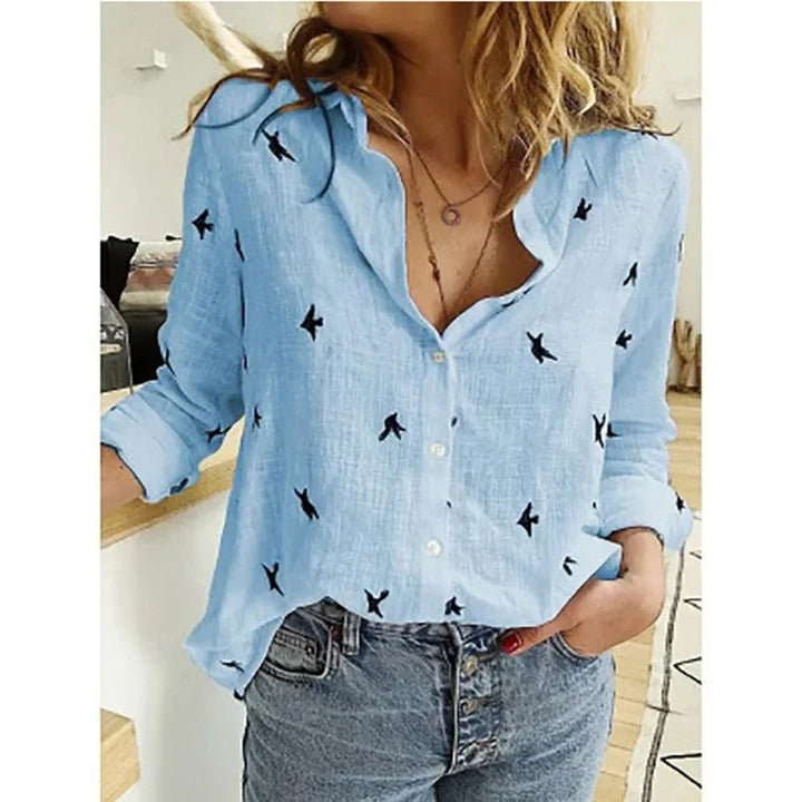 Casual vintage topp for kvinner med ledig passform. Ideell for en avslappet sommerstil.