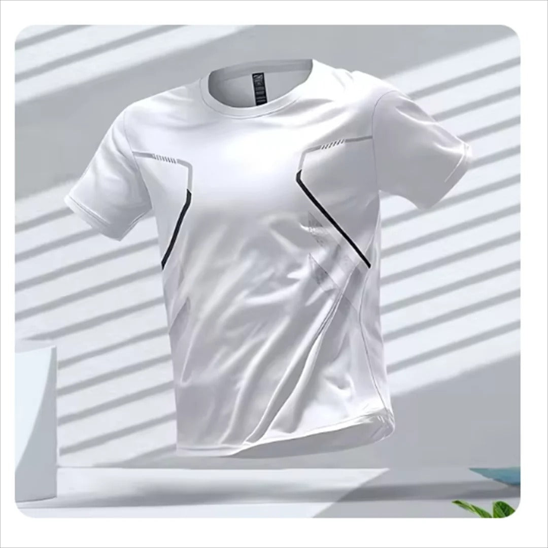 Komfortabel herre sports t-skjorte i moderne design. Hurtigtørkende treningsklær perfekt for aktiv fritid.