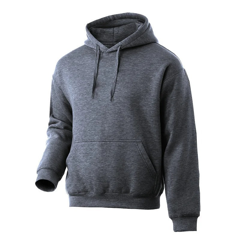 Menns oversize hettegenser i myk bomull, perfekt for komfortabel og stilfull hverdag. Grå casual pullover med hette.