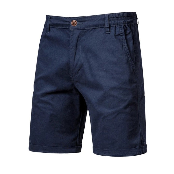 Ensfarget herreshorts for avslappede sommerdager. Komfortabel fritidsshorts for menn.