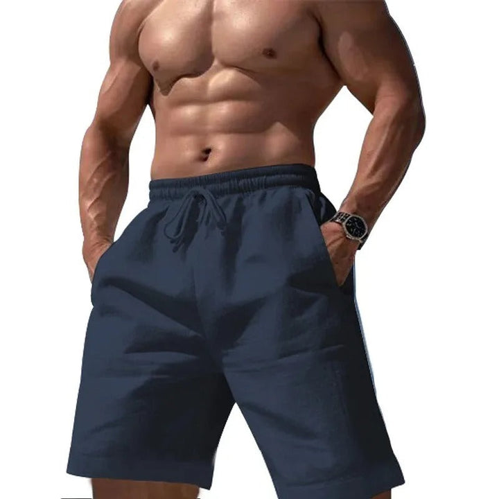 Lette og pustende elastiske sommershorts for menn, ideelle for casual bruk og varme dager.