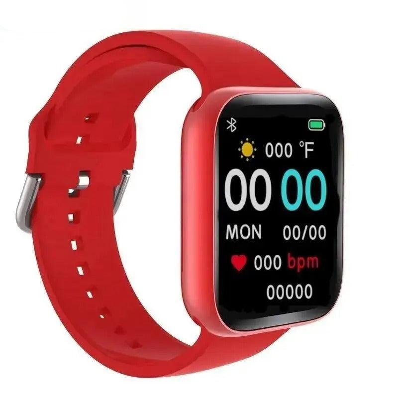 Elegant digital smartklokke i svart, aktivitetstracker og treningsmåler for velvære og helse.