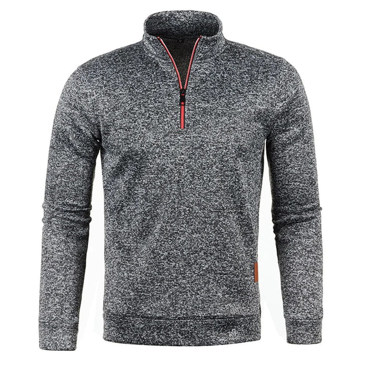 Komfortabel herregenser med halv glidelås. Myk pullover i casual stil, perfekt som varm vintergenser.