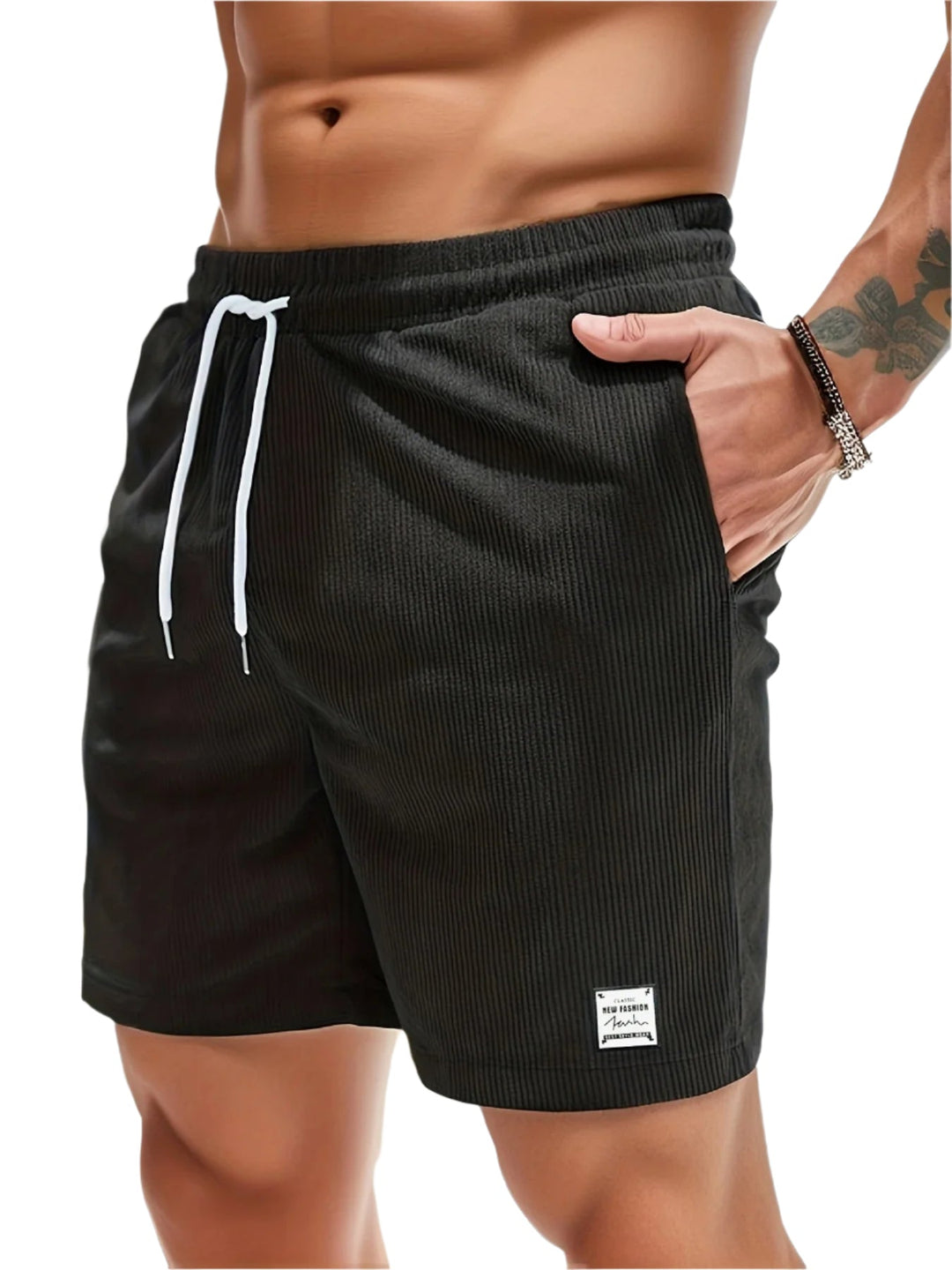 Herreshorts med fleksibel midje for optimal komfort og bevegelsesfrihet, perfekt for hverdag.