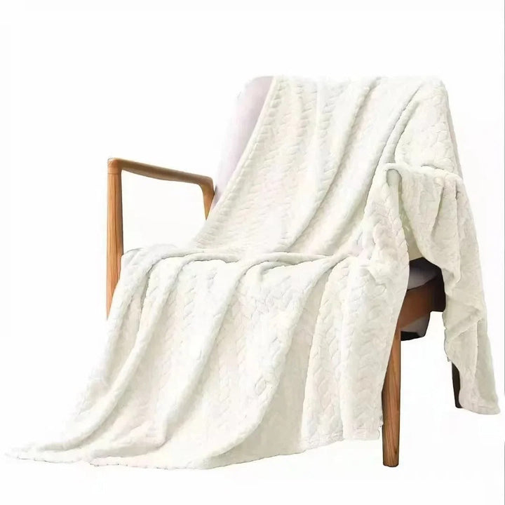 Mykt og varmt fleece pledd for hjemmekos og avslapning i stue eller på soverom.
