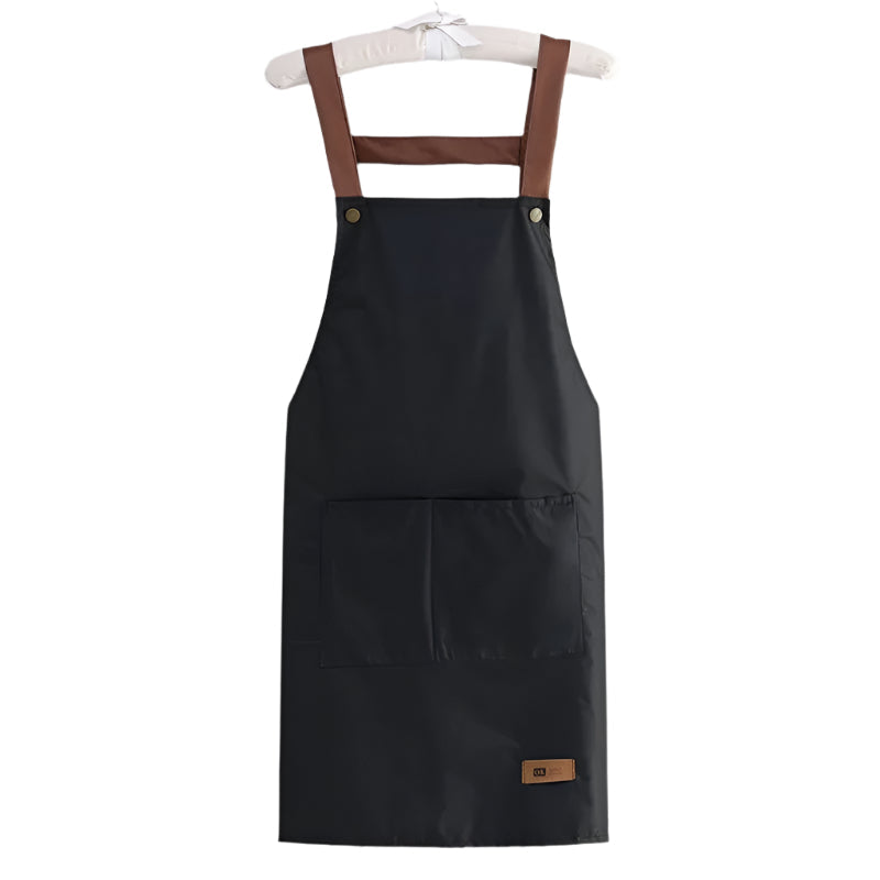 Unisex kjøkkenforkle i lerret, vanntett og smussavvisende, perfekt for matlaging og baking.