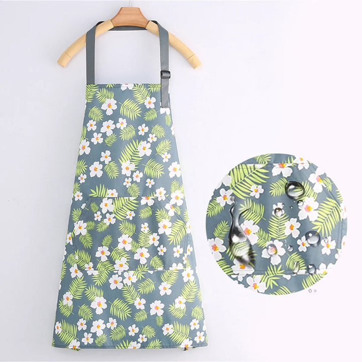 Robust vanntett lerretforkle for grilling og utendørs matlaging; unisex design med god dekning.