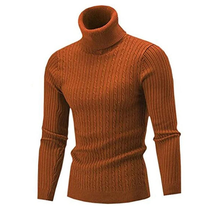 Svart slimfit rullehalsgenser for menn. Stilfull og varm hverdagsgenser i myk kvalitet.