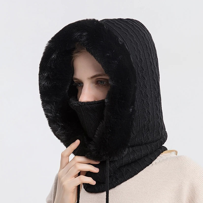 Varm balaclava for kvinner, vindtett og komfortabel for vinteraktiviteter.