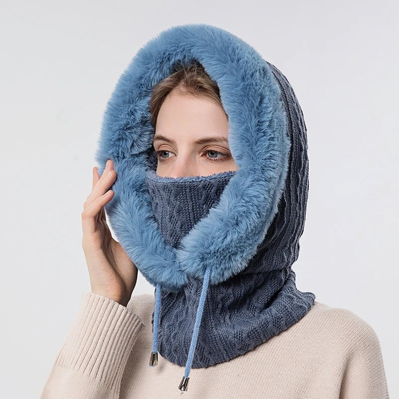 Kvinner vinterlue og hette sett, designet for maksimal varme og stil.