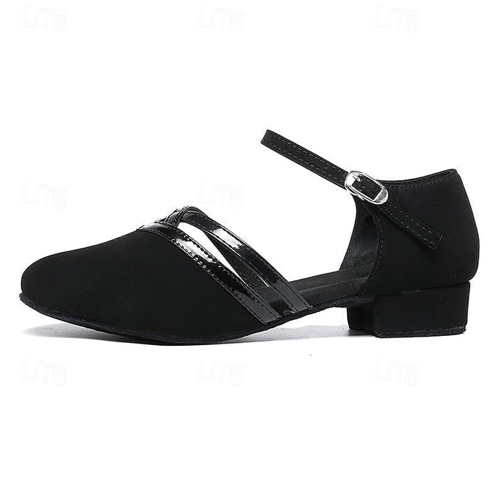 Stilige svarte Anita dansesko for damer. Ideelle for dans, salsa og selskapsdans, med elegant design.