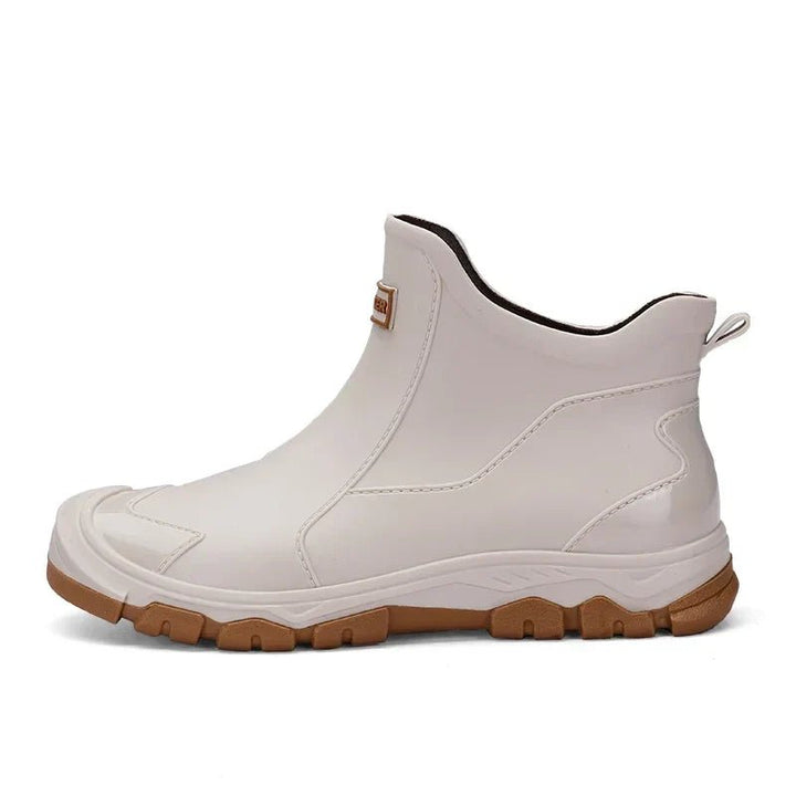 Robuste vanntette ankelstøvler for unisex. Holdbare slip-on regnstøvler for beskyttelse i all slags vær.