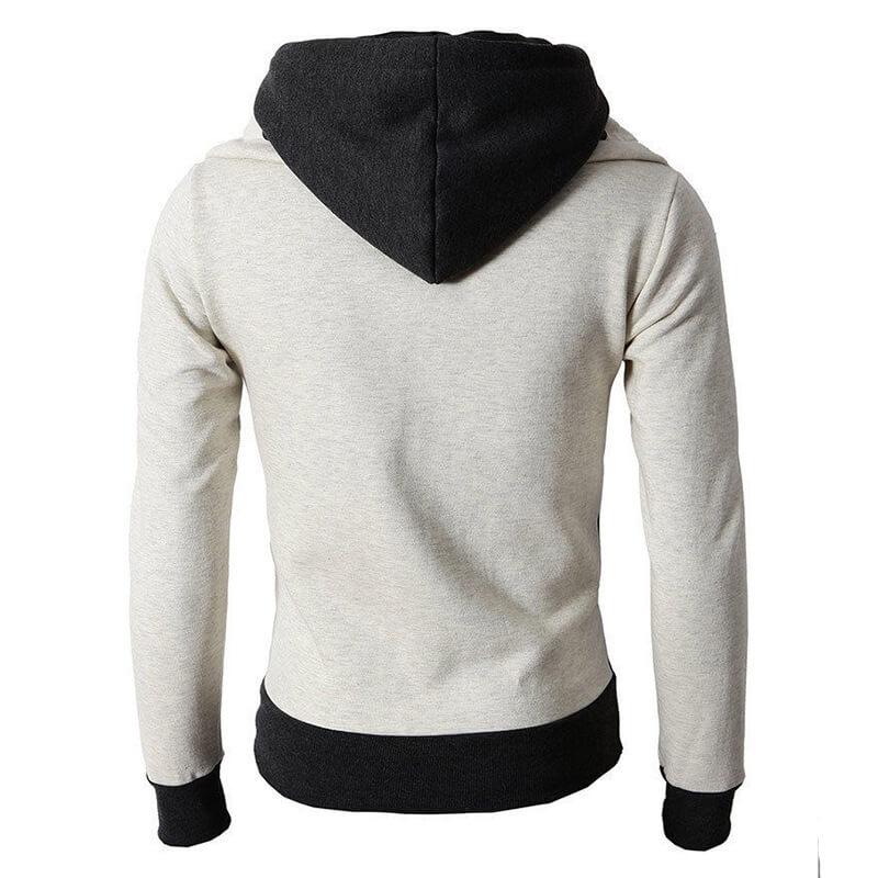 Behagelig herre yttertøy: En varm vinterjakke i beige, perfekt for fritid og utendørs bruk.