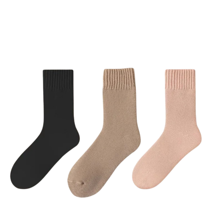 Koselige vintersokker for kvinner, flott gaveidé, 3 par i behagelig design.