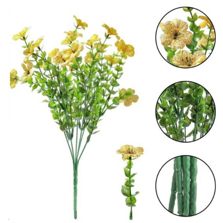 Kunstige blomster til balkong og terrasse, vedlikeholdsfri hage. Vakker og praktisk dekor.